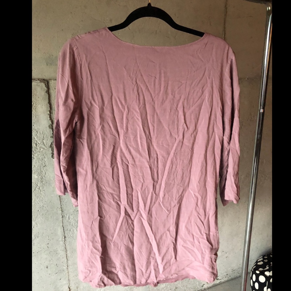 Mid-sleeve light purple dress